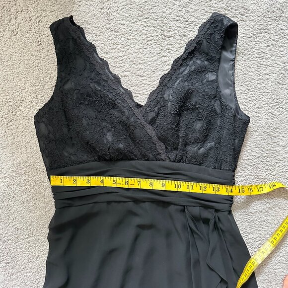 JESSICA HOWARD PETITE | Women's  Lace Chiffon Petite Dress | Black | Size: 10P - Picture 5 of 8